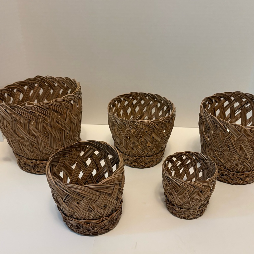 Woven Brown Basket Set